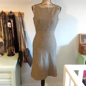 Ann Taylor Size 4 Brown Wool Sleeveless Fall Dress
